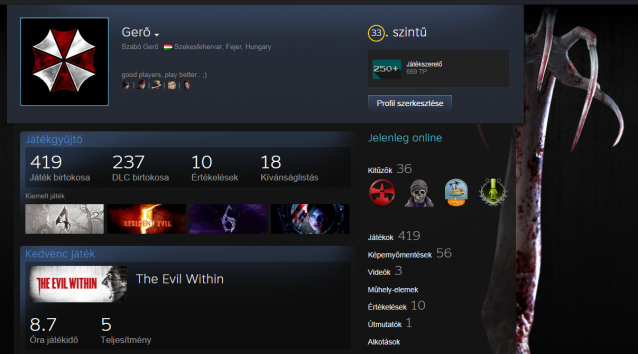 Steam játékgyűjteményem