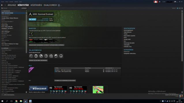 Steam Játékaim.